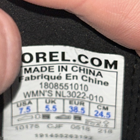 Sorel Women Joan Of Arctic Boot Size 7.5 Black Waterproof Chelsea Bootie Wedges - Picture 7 of 7